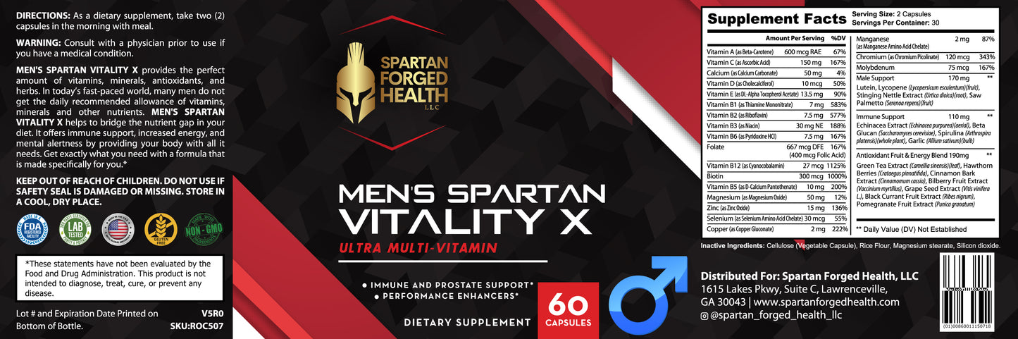 Men's Spartan Vitality X - Ultra Multi-Vitamin