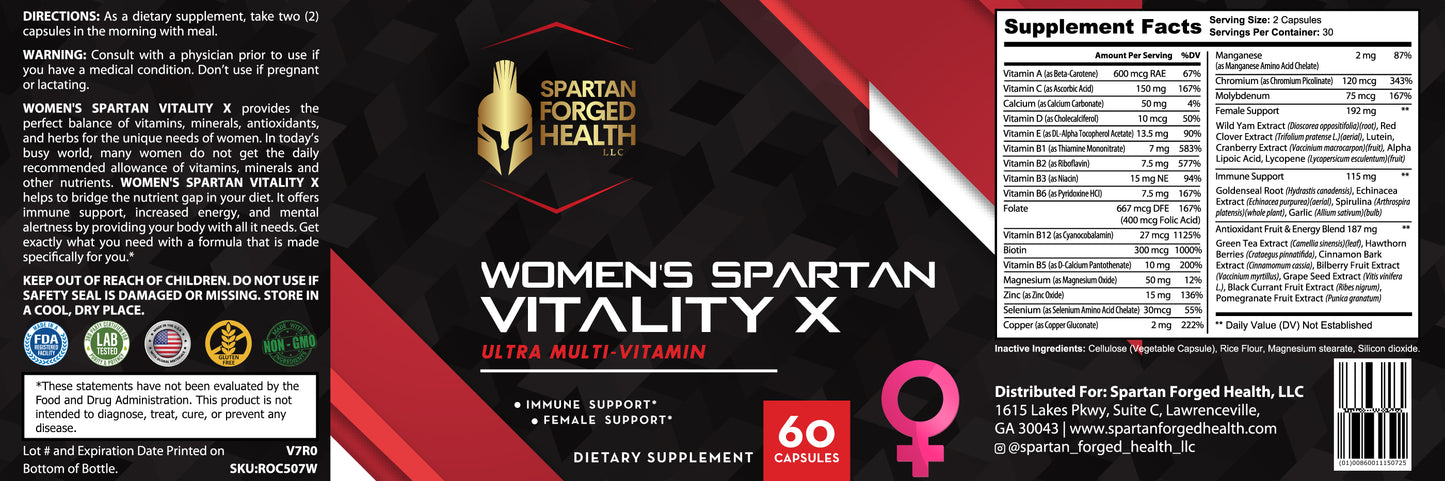 Women's Spartan Vitality X - Ultra Multi-Vitamin