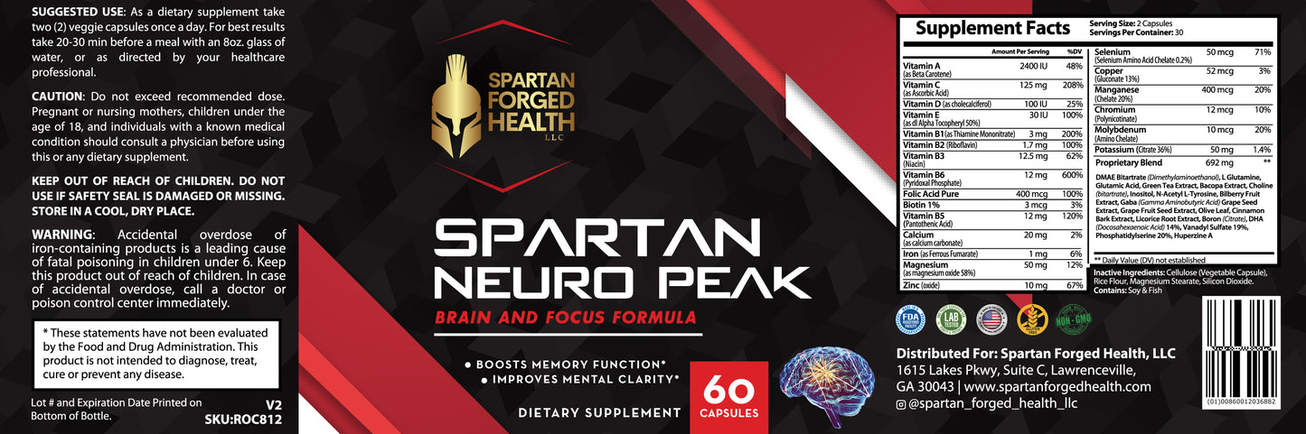 Spartan Neuro Peak - Brain & Focus