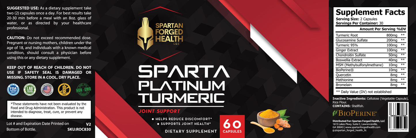 Sparta Platinum Turmeric Joint Support